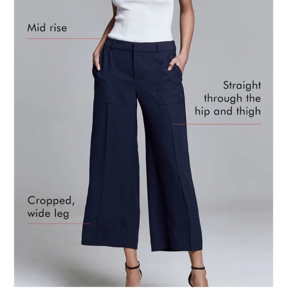 Banana Republic Blue Wide Leg Cropped Pants